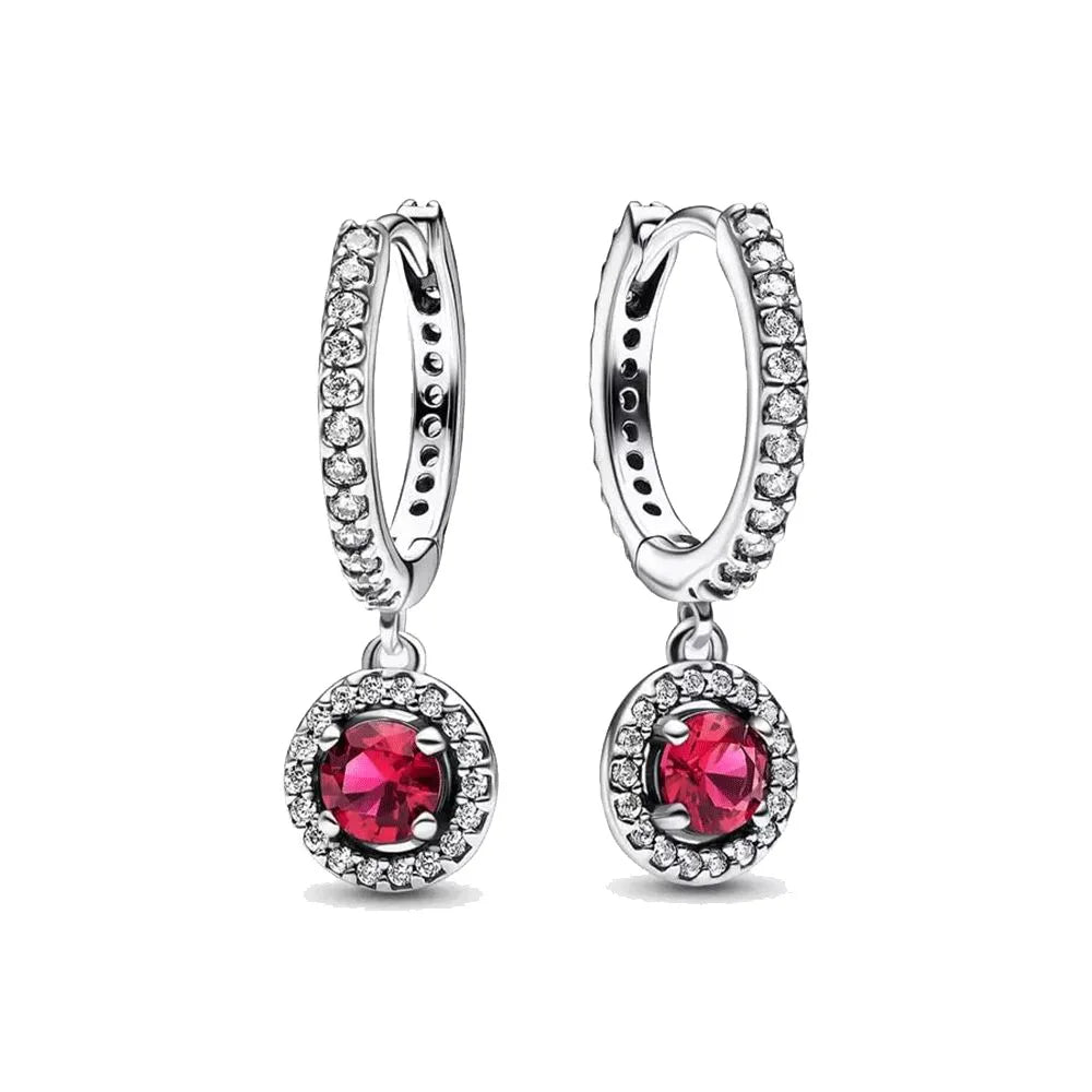 2024 Double Hoop Sun Moon 925 Silver Plated Butterfly Heart Earrings Stud Fit Original Charms Diy For Women Accessories