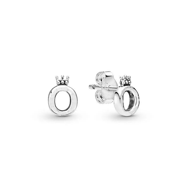 2024 Double Hoop Sun Moon 925 Silver Plated Butterfly Heart Earrings Stud Fit Original Charms Diy For Women Accessories